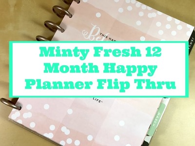 Minty Fresh 12 Month Happy Planner Flip Thru and First Impression