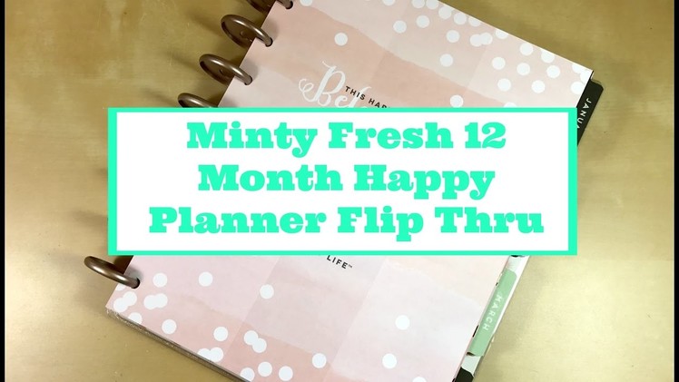 Minty Fresh 12 Month Happy Planner Flip Thru and First Impression