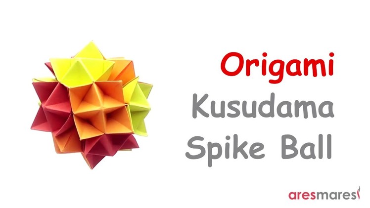 Origami Kusudama Spike Ball Cuboctahedron (intermediate - modular)