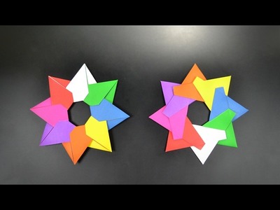 Origami: Mandala. 8-pointed Ninja Star - Instructions in English (BR)