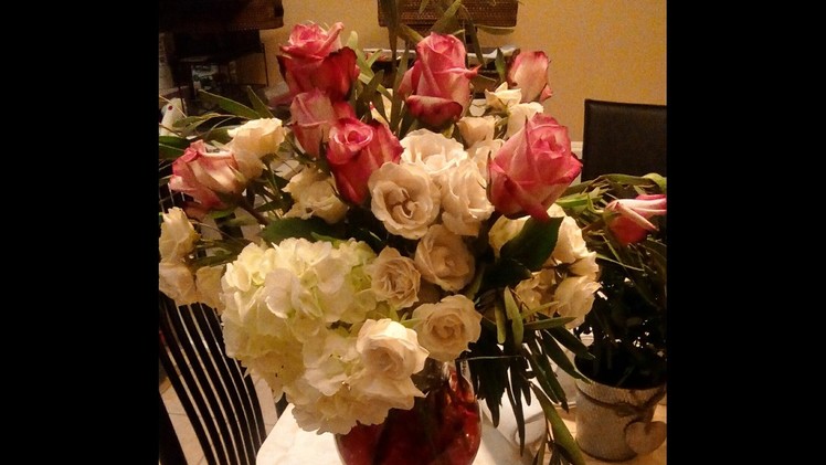 Romantic Valentine Floral Arrangement DIY.Month of Love Day 13