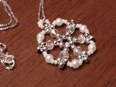 Simple Snowflake Beaded Pendant Jewelry: DIY Beads Creation