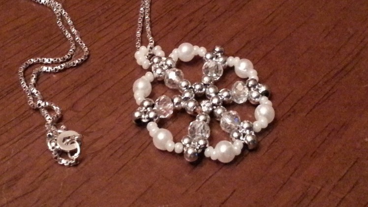 Simple Snowflake Beaded Pendant Jewelry: DIY Beads Creation