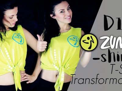 Zumba Shirt Cut DIY. Crop Top. T-Shirt Transformation. Tutorial Zumba®Fitness Wear