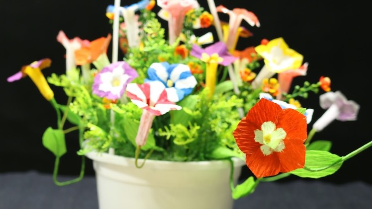 12.1: Làm hoa dạ yên thảo bằng giấy nhún - Petunia paper flower tutorial