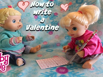 BABY ALIVE *How to make a Valentine's Day Card* with Bailey and Brianna