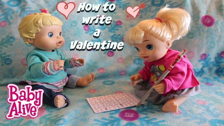 BABY ALIVE *How to make a Valentine's Day Card* with Bailey and Brianna