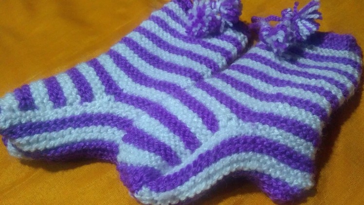 Baby booties knitting in hindi | baby shocks knitting