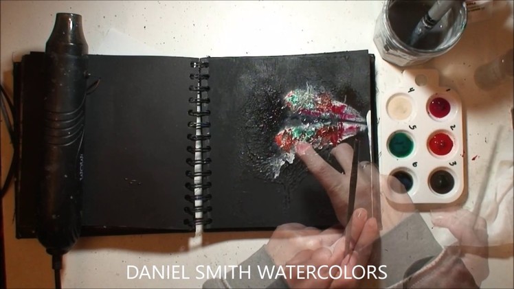 Black Art Journal Page by Athanasia - how to create a textured background