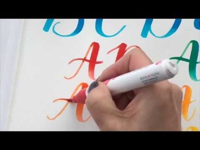 Brush Lettering - How to Blend with Watercolor Brush Pens