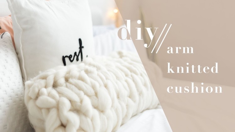 DIY Arm Knitting Cushion Cover | @fallfordiy