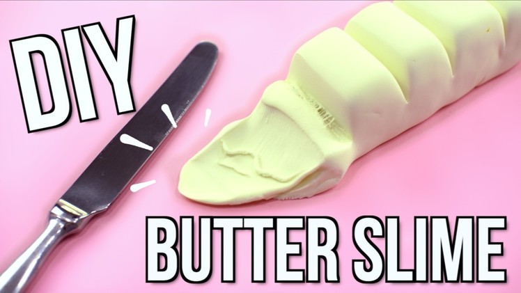 DIY BUTTER SLIME! No Borax or Clay! INSTAGRAM SLIME
