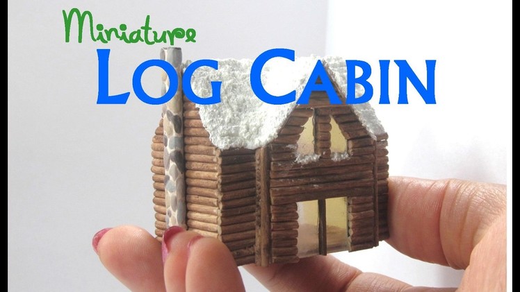 DIY Dollhouse Miniature Loft Log Cabin 1:144 Scale using Paper and Toothpicks