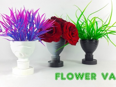 DIY Flower Vase | How To Make A Flower Vase Out Of Plastic Bottle