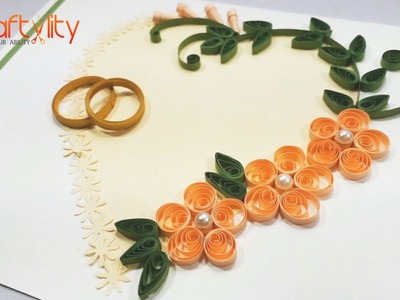 DIY Paper Quilling Wedding Cards Tutorial: How to make Paper Quilling Wedding Card Ideas