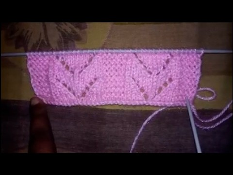 Easy Single Colour Knitting Pattern No.19| Hindi