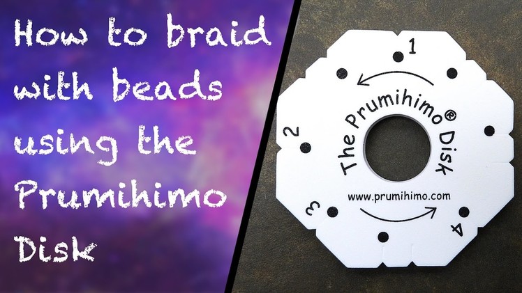 How to add beads when using the Prumihimo disk to make kumihimo jewellery