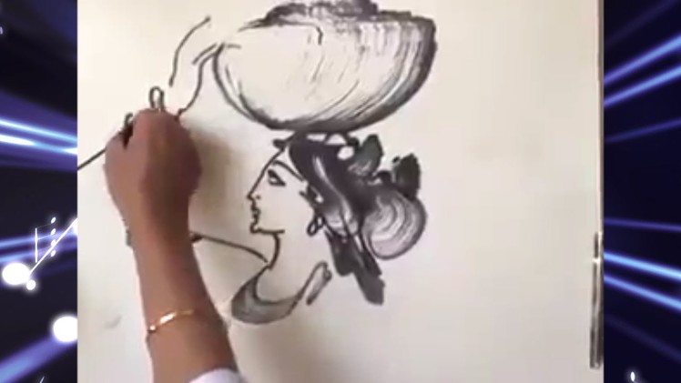 How to art beautiful images using rope, ink and paper.