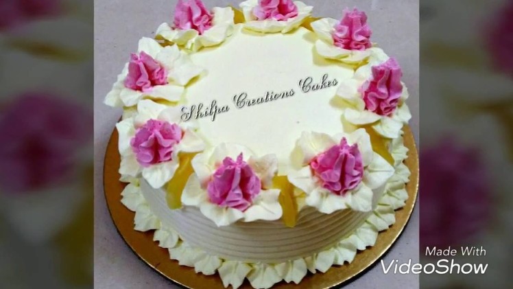 How to decorate Eggless Pineapple Cake
