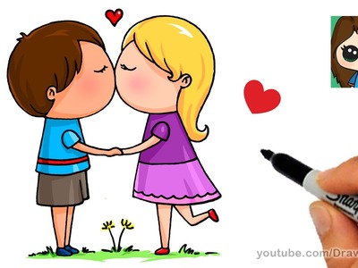 How to Draw a Boy and Girl Kissing Easy