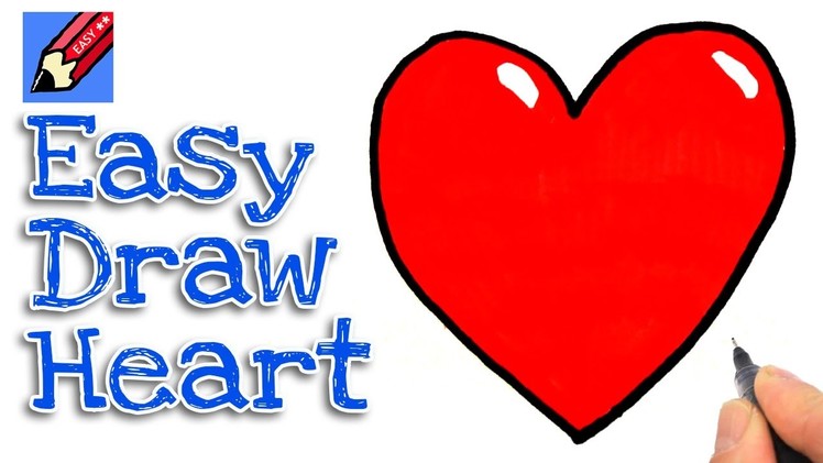 How to draw a heart real easy for kids and beginners