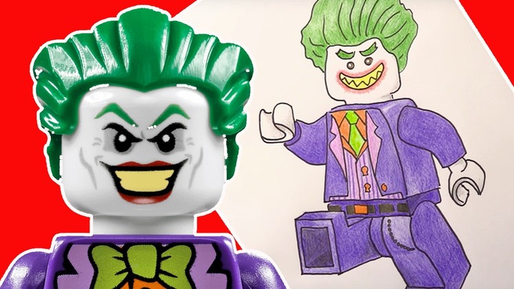 How To Draw and Color Lego Joker! The Lego Batman Movie Drawing Learning Craft | 