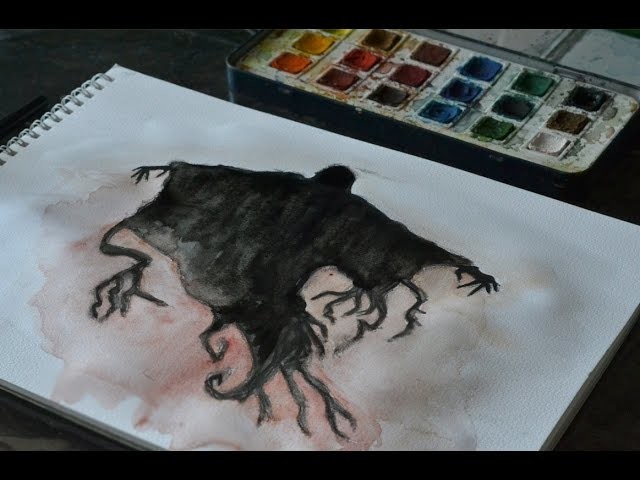 How to draw and paint a Dementor!