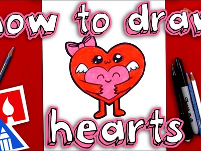 How To Draw Hugging Hearts For Valentine's Day