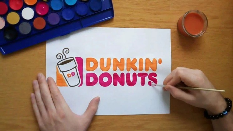 How to draw the Dunkin Donuts logo