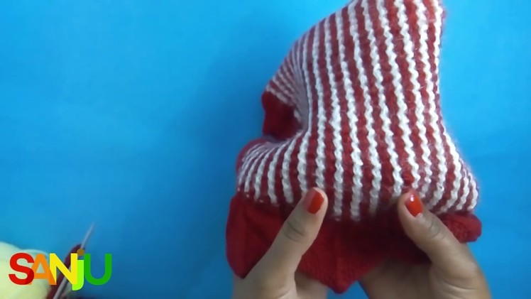 How to knit vertical stripes with two colors without cutting yarn
