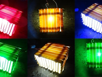 How To Make 12V Multi Color Led wooden Lamp easy way