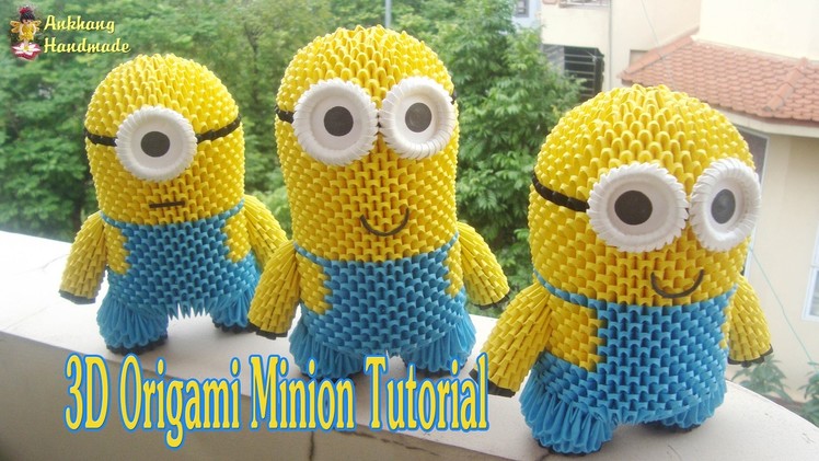 HOW TO MAKE 3D ORIGAMI MINION | DIY PAPER MINION TOY TUTORIALS