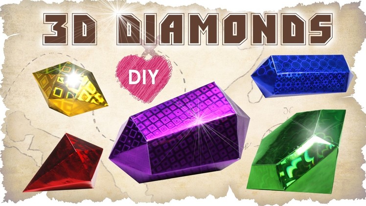 How to make a 3D Diamond gemstones of glistening paper