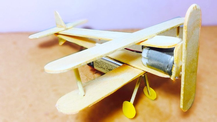 How to make a airplane at home - DC Motor Plane  Wooden(Easy)