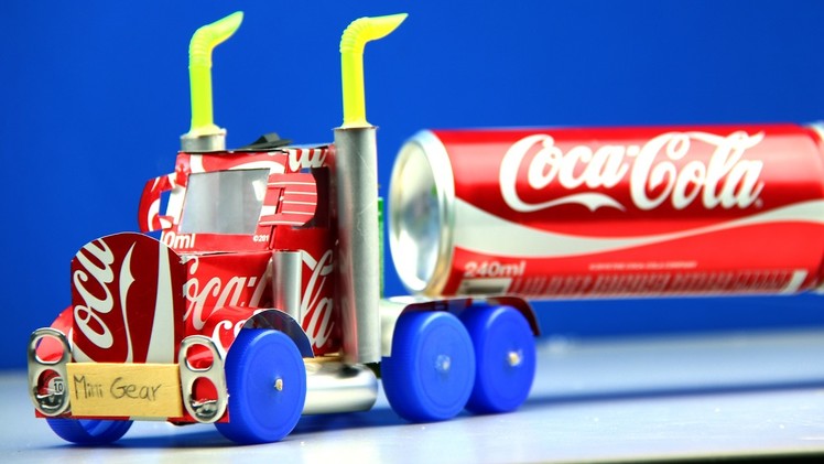 How to Make a Coca-Cola Truck with DC motor - Awesome Coca-Cola Truck