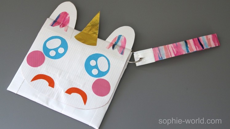 How to Make a Duct Tape Unicorn Clutch | Sophie's World
