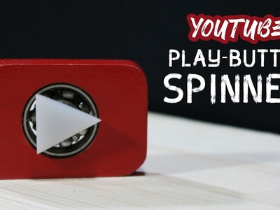 HOW TO MAKE A HAND SPINNER TOY | YOUTUBE PLAY BUTTON SPINNER? DIY