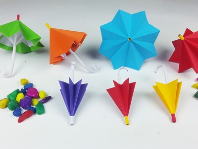 How to make a paper umbrella that open and closes(New version)