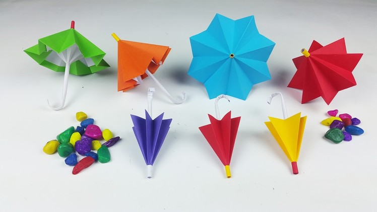 How to make a paper umbrella that open and closes(New version)