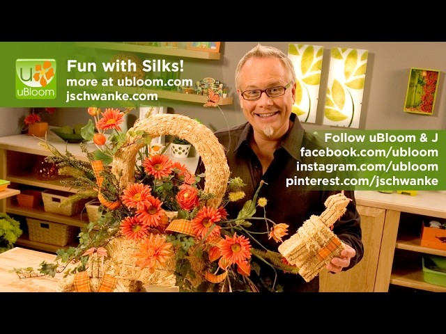 How to Make a Silk Flower Arrangement in a Straw Bale!