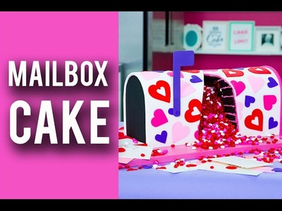 How To Make A VALENTINES MAILBOX CAKE! Rich Chocolate Cake Overflowing With Candy Hearts!