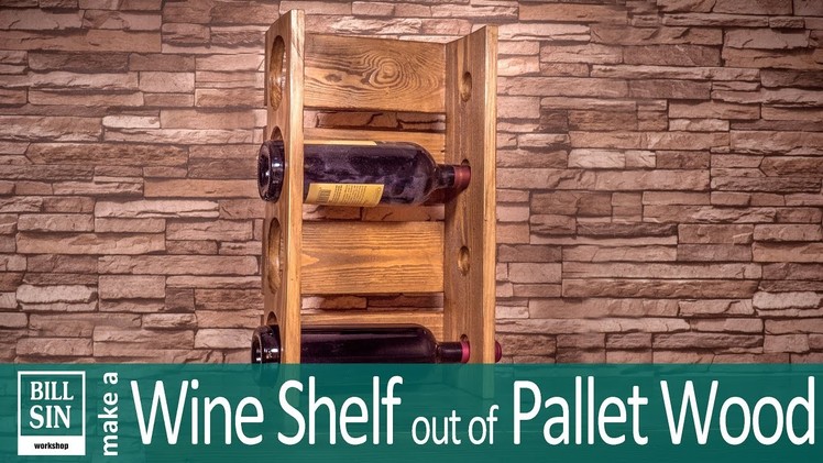 How to make a Wine Rack out of Pallets - Easy Wine Stand