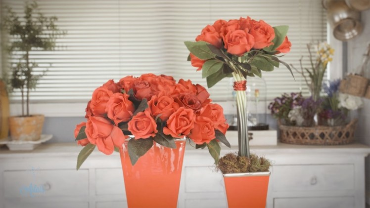 How to Make an Art Deco inspired Red Rose Floristry Arrangement