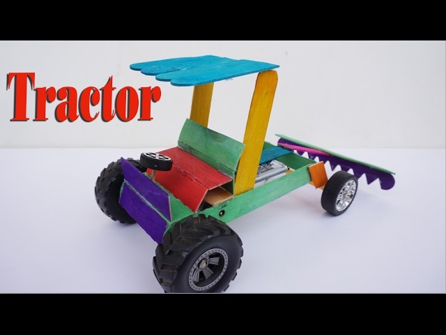 How To Make An Electric Tractor Easy Fast - Simple Idea for Toy Tractor DIY