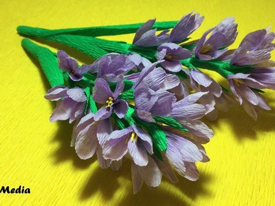 How To Make an origami pretty Hyacinth Paper Flower Easy & fast.DIY crepe paper flower  tutorials