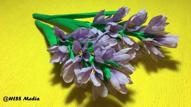 How To Make an origami pretty Hyacinth Paper Flower Easy & fast.DIY crepe paper flower  tutorials