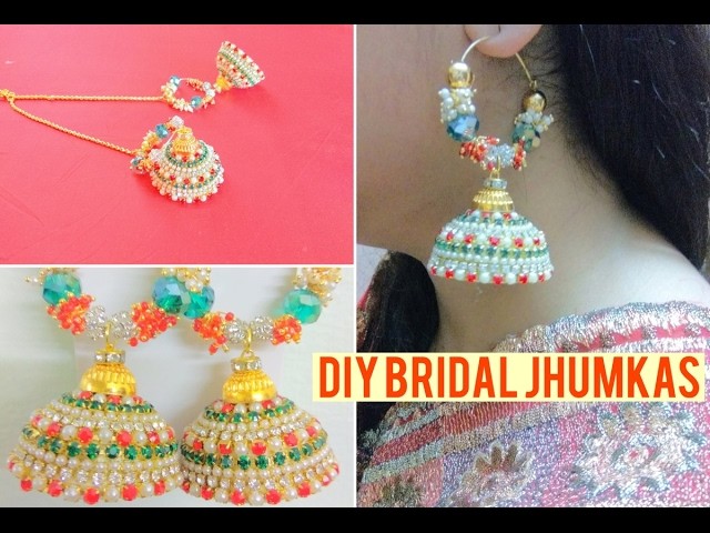 How to make Bridal Jhumka Earrings |Jewelry Series | Craftziners#59