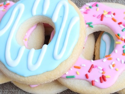 How to make doughnut cookies - Easy cookie decorating with royal icing