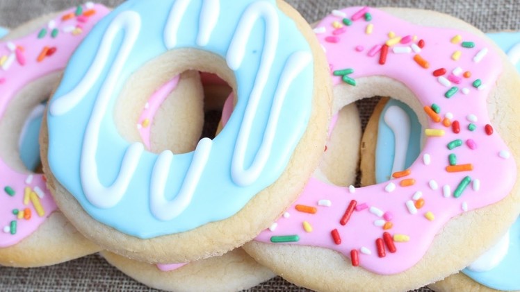 How to make doughnut cookies - Easy cookie decorating with royal icing