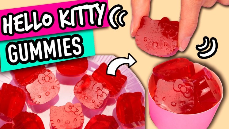 How to make Hello Kitty Gummies with jello | Valentine's Day Gift Ideas DIY | The Cat Crafts